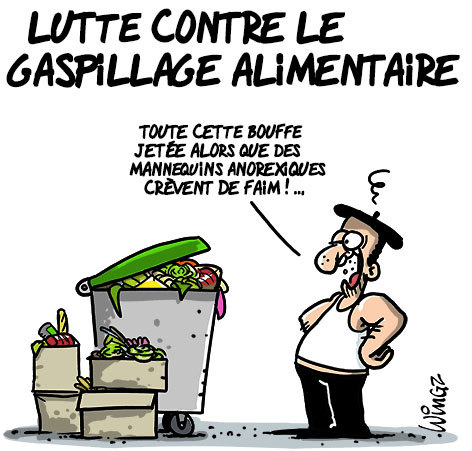 gaspillage alimentaire vu par Wingz (wingz.fr)